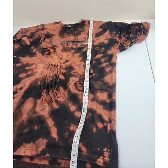 Harley Davidson Tie Dye San Diego Grunge Biker Motorcycle T-shirt Men's Sz XL - Picture 5 of 9